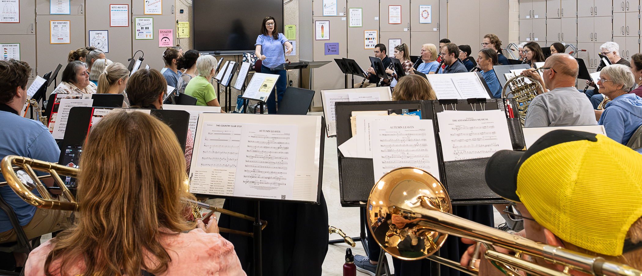 Schoharie Valley Concert Band musicians rehearsing together in 2025